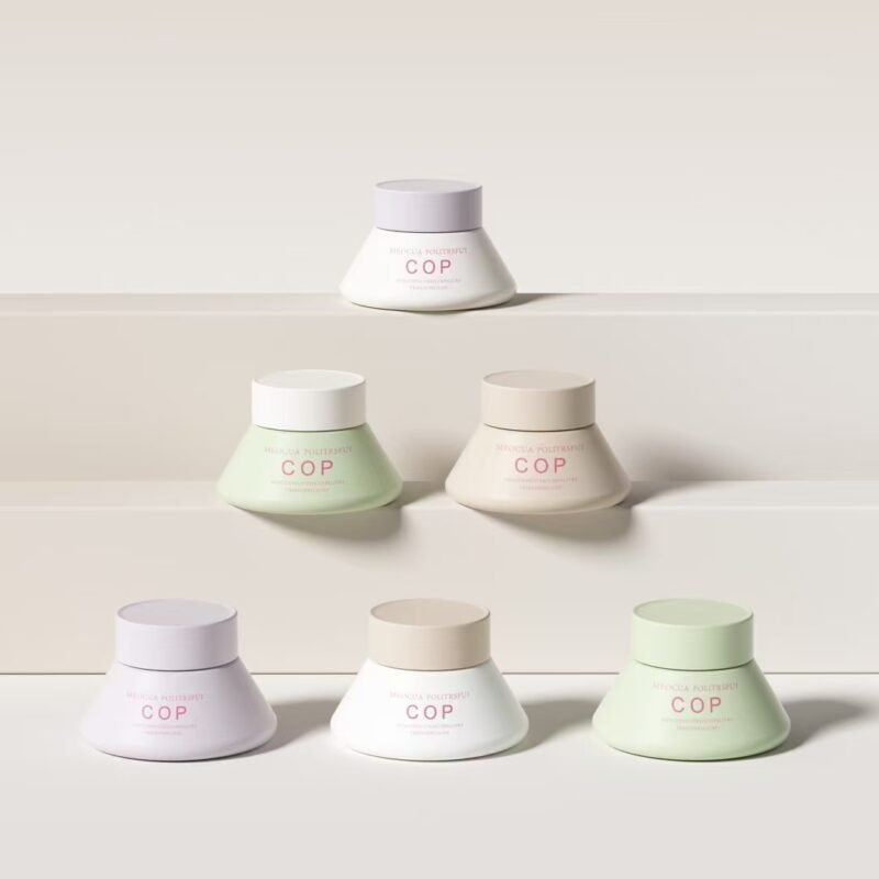 glass cream jar (by76)