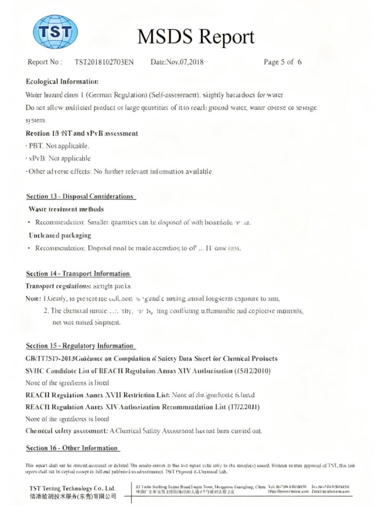 PET的REACH检测报告，欧盟化学品注册要求